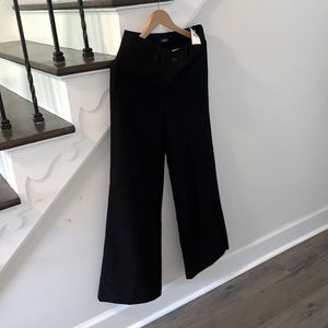 Loft Black High Waisted Wide Leg Trouser (size 4)